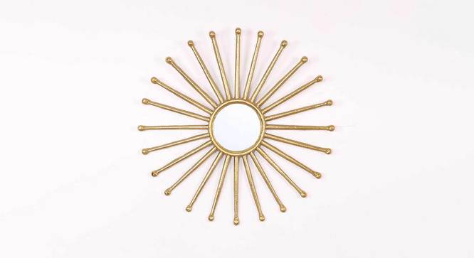Octavia Wall Mirror (Gold, Round Mirror Shape, Simple Configuration) by Urban Ladder - Front View Design 1 - 383529