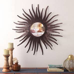 Cocovey Design Willa Wall Mirror (Round Mirror Shape, Simple Configuration, Antique Copper)