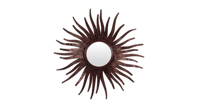Willa Wall Mirror (Round Mirror Shape, Simple Configuration, Antique Copper) by Urban Ladder - Front View Design 1 - 383608