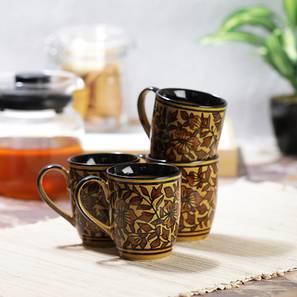Olea mugs set of 4 brown lp