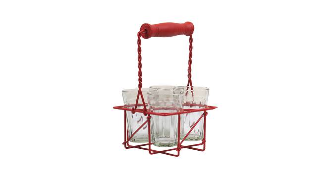 Manuka Glasses Set of 4 (Red) by Urban Ladder - Design 1 Side View - 383858