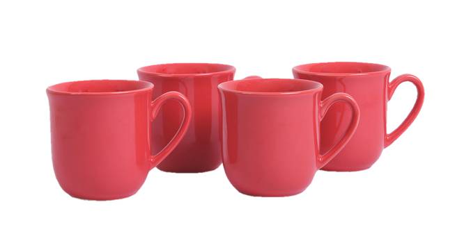 Nairne Cups Set of 4 (Red) by Urban Ladder - Design 1 Side View - 383862