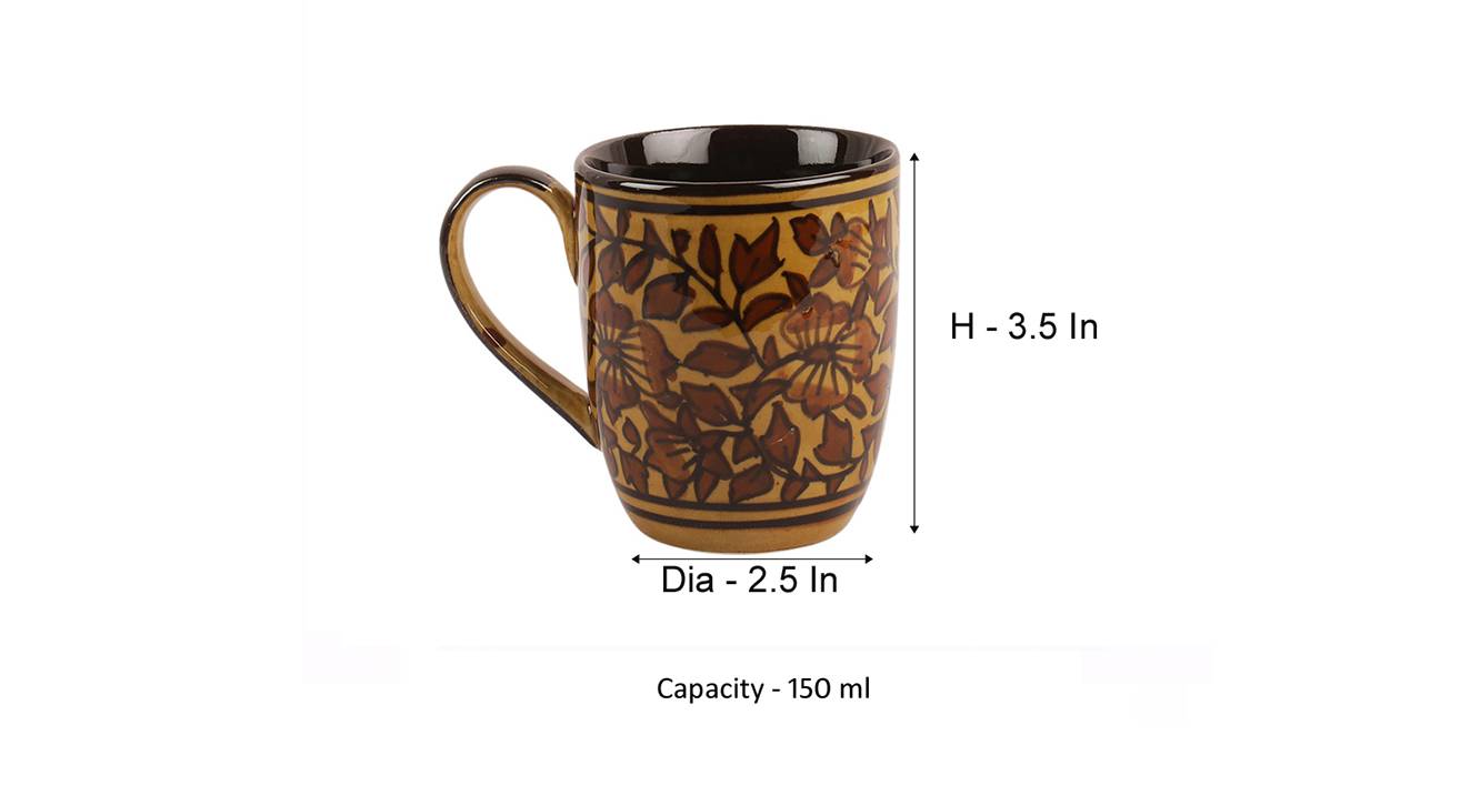 Olea mugs set of 4 brown 6
