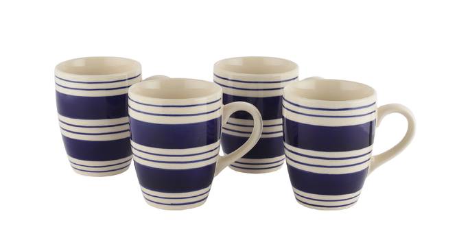 Perry Mugs Set of 6 (Blue) by Urban Ladder - Design 1 Side View - 383921