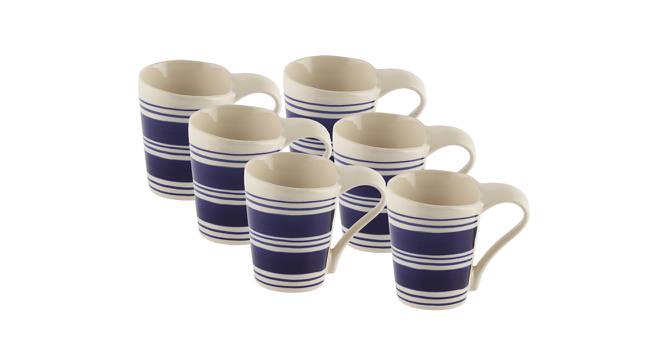 Phyllon Mugs Set of 6 (Blue) by Urban Ladder - Design 1 Side View - 383922