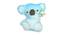 The Curious Koala Pillow & Cushion (Blue & White) by Urban Ladder - Front View Design 1 - 384037