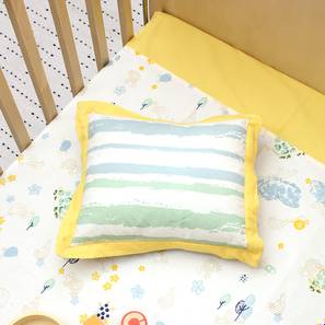 Kids Pillow Design Tortoise Finds His Home Pillow & Cushion (White & Yellow)