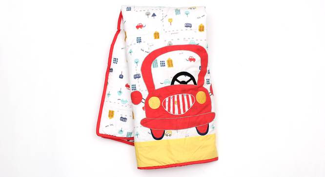 Babys Day Out Quilt (Red, Kids Size) by Urban Ladder - Front View Design 1 - 384099