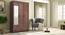 Hilton 3 Door Wardrobe (1 Drawer Configuration, With Mirror, Spiced Acacia Finish, With Lock) by Urban Ladder - Full View Design 1 - 384108