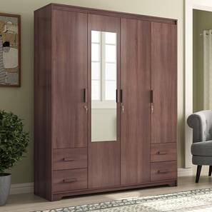 Wardrobe With Drawers Design Hilton Engineered Wood 2 Door Wardrobe in Spiced Acacia
