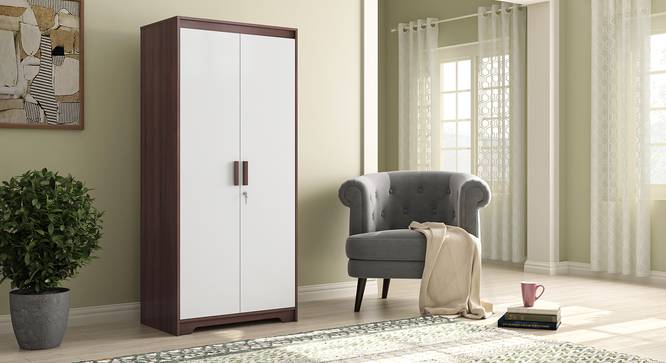 Miller 2 Door Wardrobe (Two-Tone Finish, Without Mirror, Without Drawer Configuration, 5.95 Feet Height) by Urban Ladder - Full View Design 1 - 384118