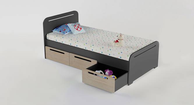 Simply Perfect Storage Bed (Matte Finish, Slate Grey) by Urban Ladder - Front View Design 1 - 384237