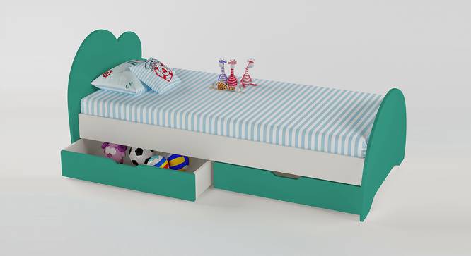 Cloud Tails Storage Bed (Matte Finish, Caribe) by Urban Ladder - Front View Design 1 - 384241