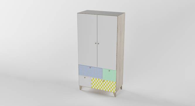 Quirk Box Wardrobe (Yellow, Matte Finish) by Urban Ladder - Front View Design 1 - 384245
