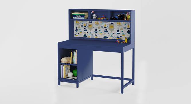 Old Timer Study Table (Electric Blue, Matte Finish) by Urban Ladder - Front View Design 1 - 384247