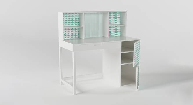 Pattern Play Study Table (White, Matte Finish) by Urban Ladder - Design 1 Half View - 384254