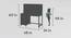 Old Timer Study Table (White, Matte Finish) by Urban Ladder - Design 1 Dimension - 384269