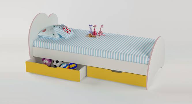 Cloud Tails Storage Bed (Yellow, Matte Finish) by Urban Ladder - Front View Design 1 - 384283