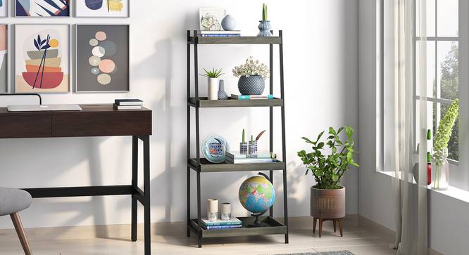 Karole Bookshelf (Dark Grey Finish) by Urban Ladder - Full View Design 1 - 384307