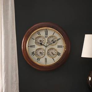 Zahab Design Brown Wood Wall Clock