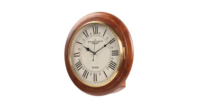 Mia Wall Clock (Brown) by Urban Ladder - Front View Design 1 - 384333
