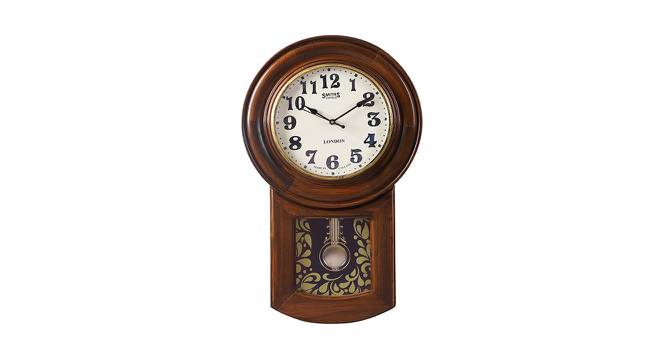 Maeve Wall Clock (Brown) by Urban Ladder - Cross View Design 1 - 384345