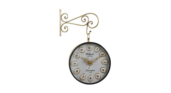 Elle Wall Clock (Gold) by Urban Ladder - Cross View Design 1 - 384352