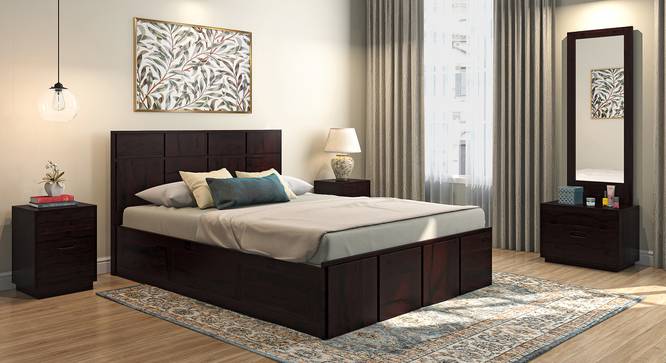 Astoria Storage Bed (Mahogany Finish, Queen Size) by Urban Ladder - Full View Design 1 - 384738