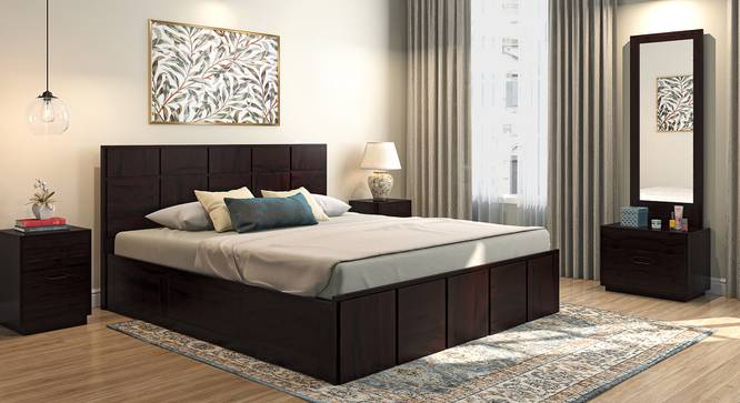 Astoria Storage Bed (Mahogany Finish, King Size) by Urban Ladder - Full View Design 1 - 384739