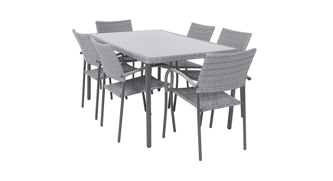 Daisy Patio Set (Grey, smooth Finish) by Urban Ladder - Cross View Design 1 - 384891