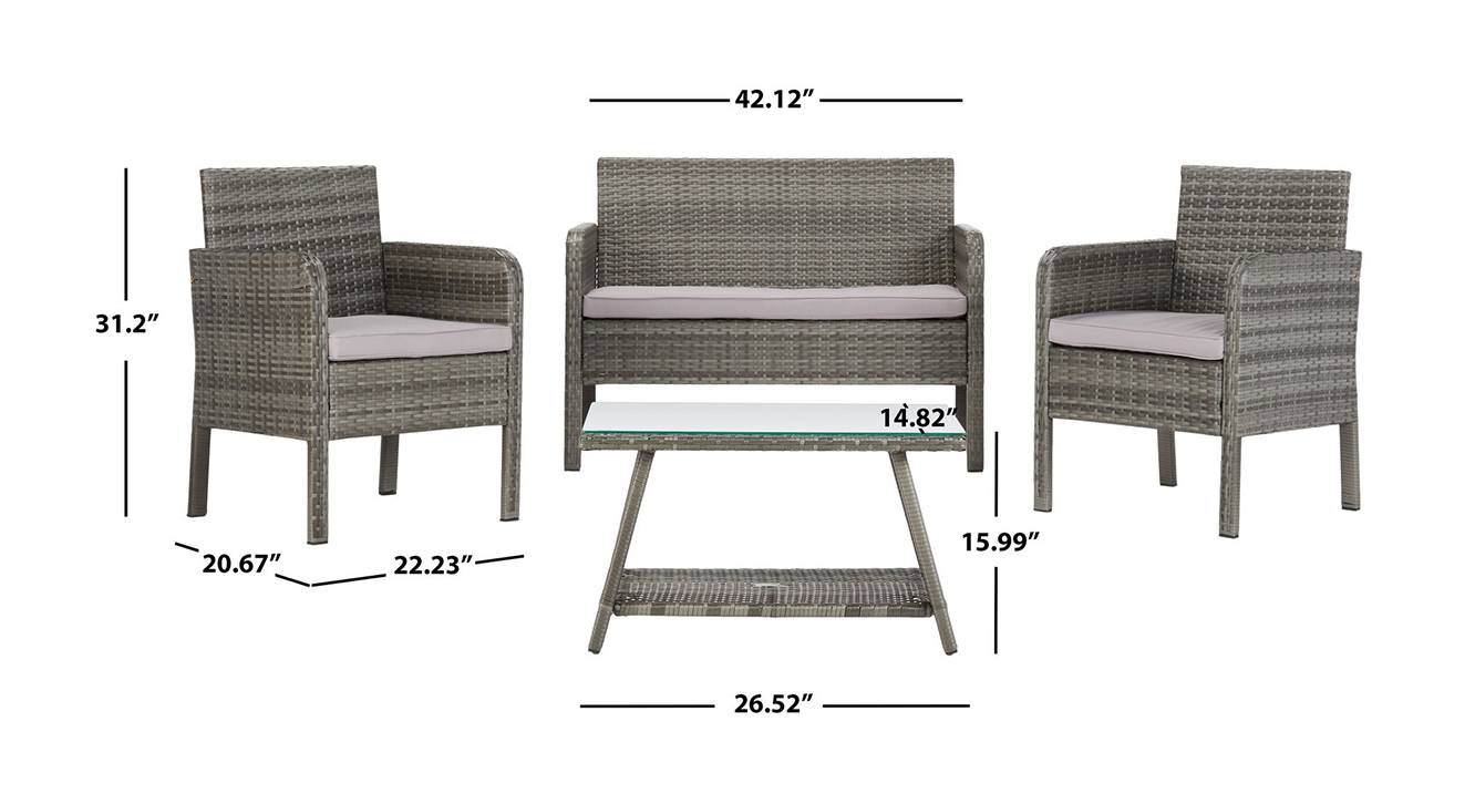 Harmony patio set grey 6