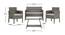 Harmony Patio Set (Grey, smooth Finish) by Urban Ladder - Design 1 Dimension - 384921