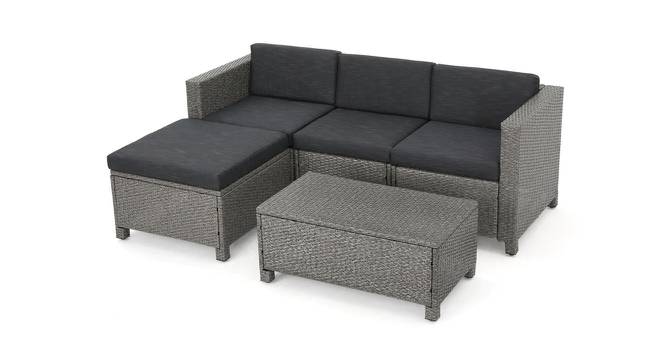 June Patio Set (Black, smooth Finish) by Urban Ladder - Cross View Design 1 - 384934