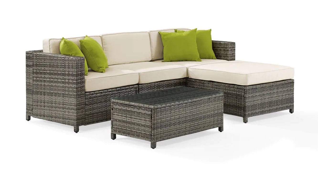 Orion Rectangular Metal Outdoor Table in Dark Grey Colour with set of 2