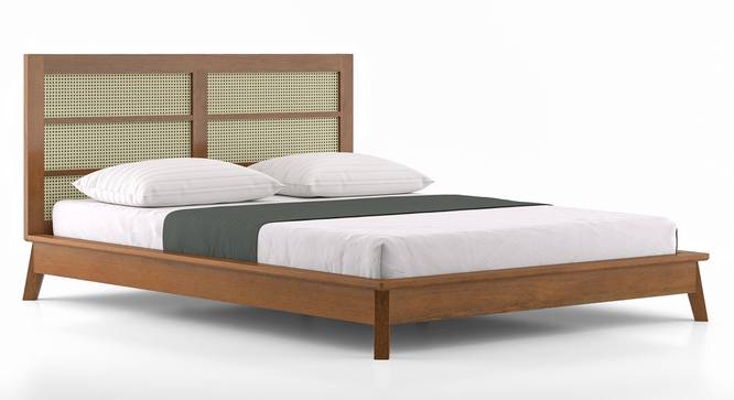 Fujiwara Bed (King Bed Size, Amber Walnut Finish) by Urban Ladder - Cross View Design 1 Details - 384971