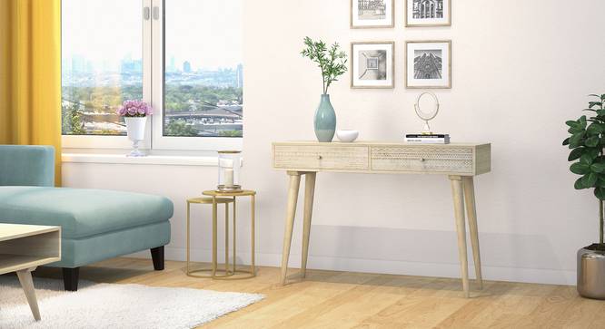 Ivara Console Table (Natural Finish) by Urban Ladder - Full View Design 1 - 384981