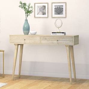 Console Table Design Ivara Solid Wood Console Table in Natural Finish