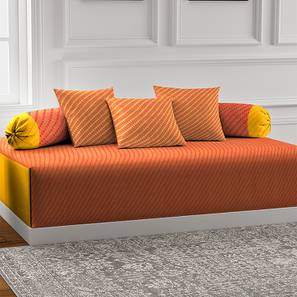 Products At 70 Off Sale Design Orange TC Cotton Diwan Set - Set of
