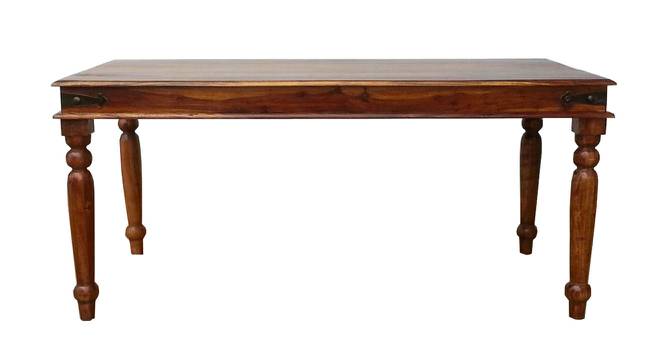 Harini Dining Table (HONEY, Semi Gloss Finish) by Urban Ladder - Cross View Design 1 - 385232
