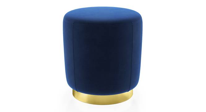 Sinata Ottoman (Antique Brass Finish, Blue Velvet) by Urban Ladder - Cross View Design 1 - 385378