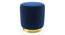 Sinata Ottoman (Antique Brass Finish, Blue Velvet) by Urban Ladder - Cross View Design 1 - 385378