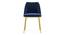 Olivia Accent Chair (Antique Brass Finish, Blue Velvet) by Urban Ladder - Front View Design 1 - 385389