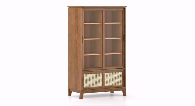 Fujiwara Bookshelf/Display Cabinet (75-book capacity) (Amber Walnut Finish) by Urban Ladder - Cross View Design 1 - 385393