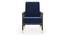 Sinata Arm Chair (Blue Velvet) by Urban Ladder - Front View Design 1 - 385426