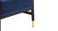 Sinata Arm Chair (Blue Velvet) by Urban Ladder - Zoomed Image Ground View Design 1 - 385428