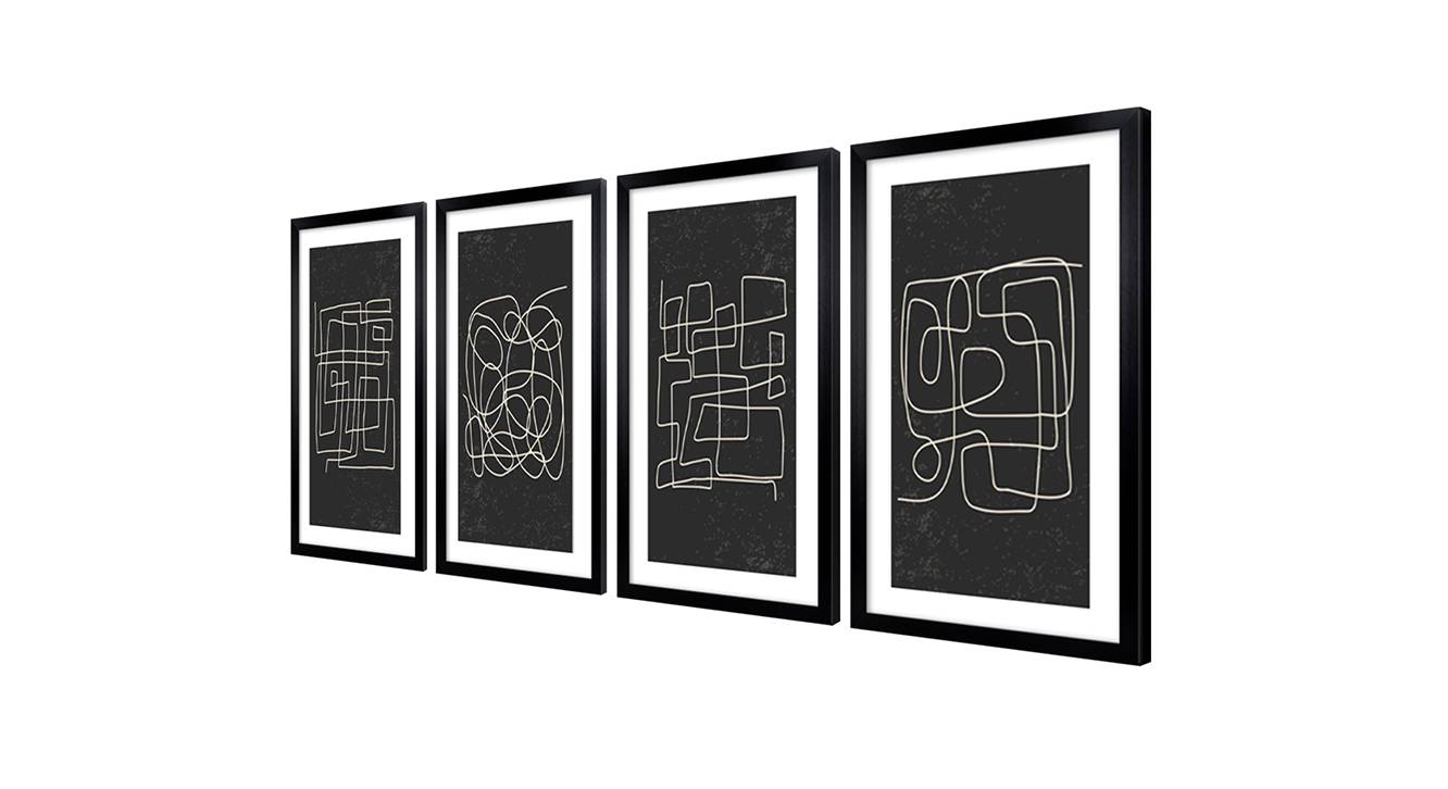 Black Canvas Wall Art Urban Ladder