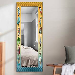 Products At 60 Off Sale Design Kaleena Wall Mirror (Yellow, Tall Configuration, Rectangle Mirror Shape)