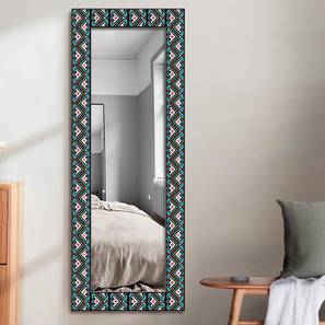 Products At 70 Off Sale Design Loreene Wall Mirror (Blue, Tall Configuration, Rectangle Mirror Shape)