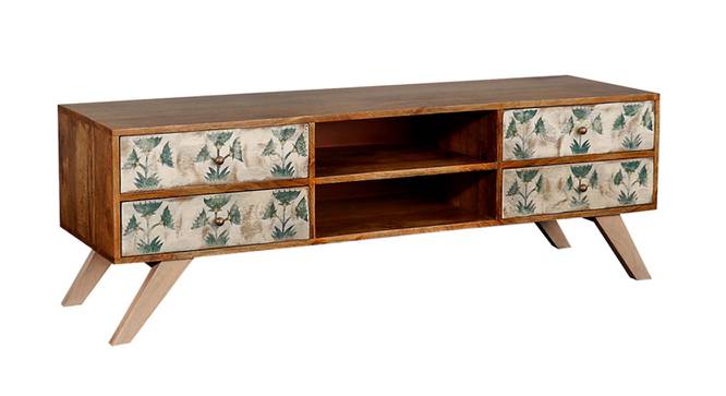 Camille TV Unit (Satin Finish, Paintco Teak & Hand Painting) by Urban Ladder - Cross View Design 1 - 386363