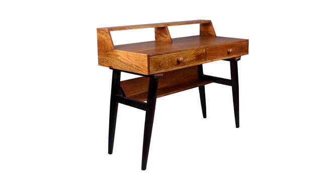 Austin Mid-Century Study Table (Satin Finish, Paintco Teak & Black) by Urban Ladder - Cross View Design 1 - 386364
